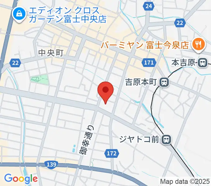 富士市立富士体育館の地図