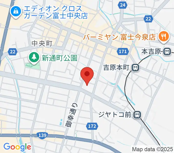 富士市立富士体育館の地図