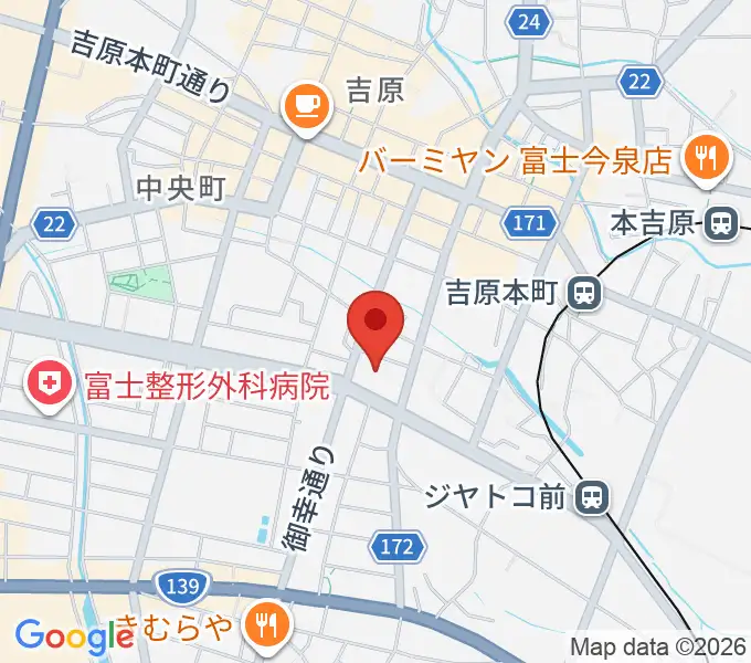 富士市立富士体育館の地図