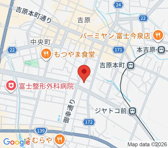 富士市立富士体育館の地図