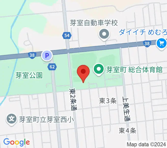 芽室町温水プールの地図