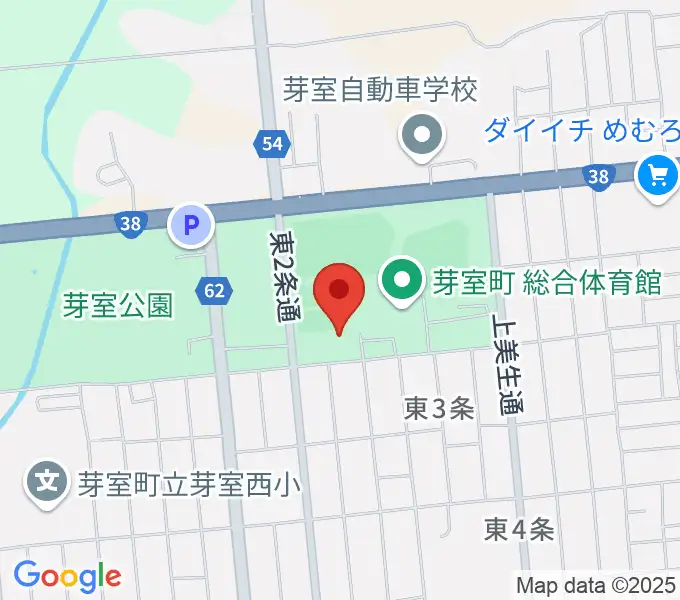 芽室町温水プールの地図