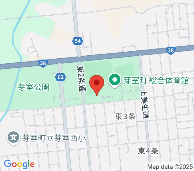 芽室町温水プールの地図