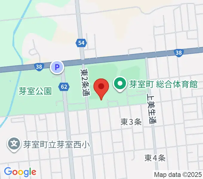 芽室町温水プールの地図