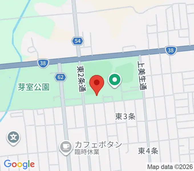 芽室町温水プールの地図
