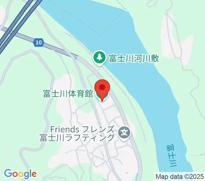 富士市立富士川体育館の地図