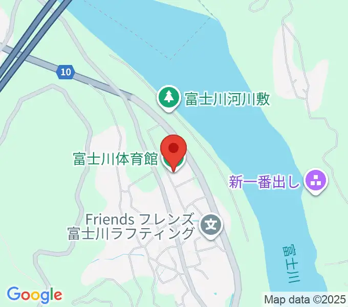 富士市立富士川体育館の地図