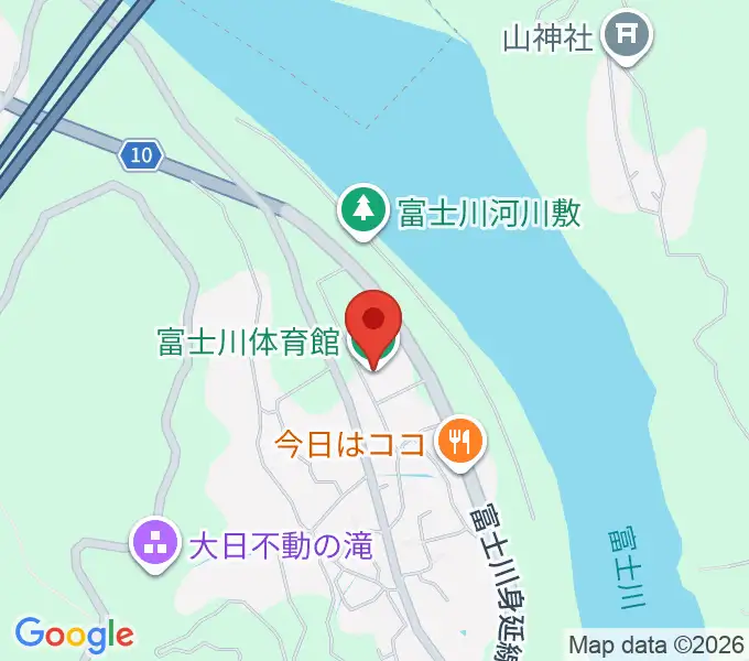 富士市立富士川体育館の地図