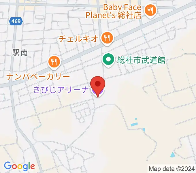 きびじアリーナの地図