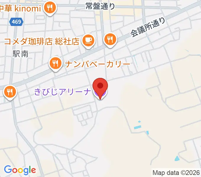 きびじアリーナの地図