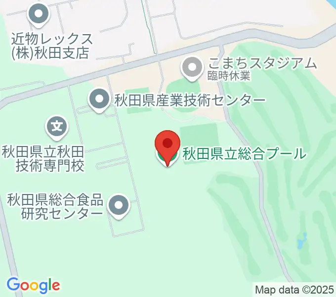 秋田県立総合プールの地図