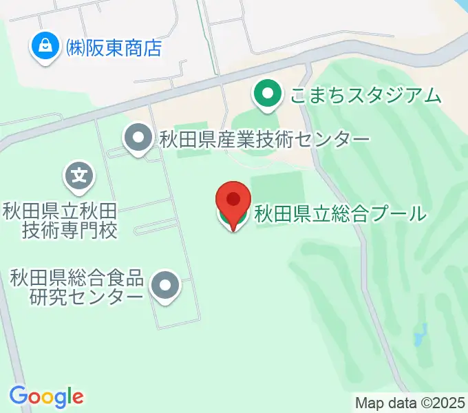 秋田県立総合プールの地図