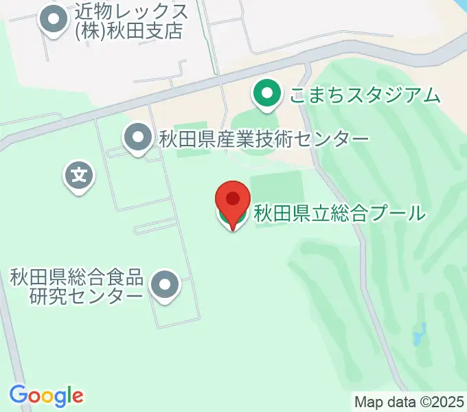 秋田県立総合プールの地図