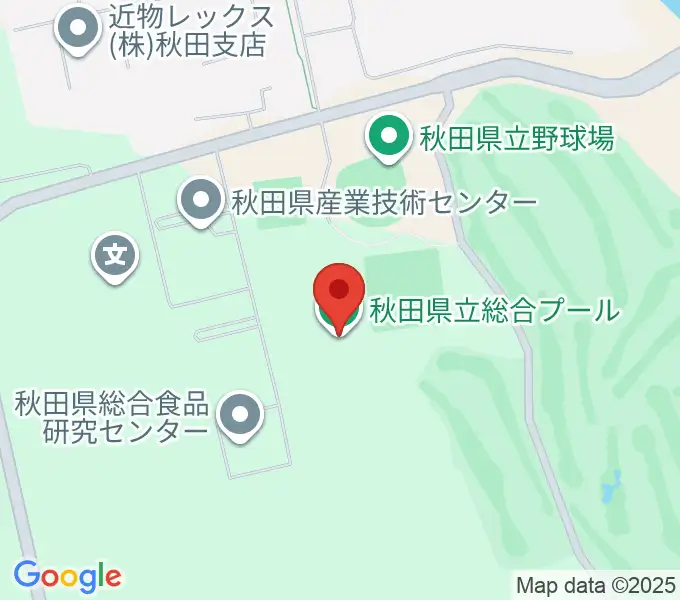 秋田県立総合プールの地図