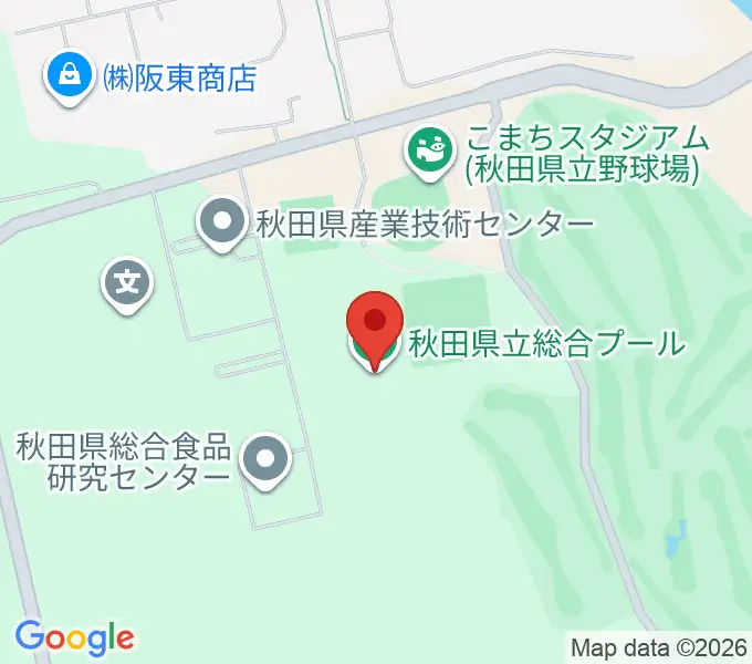 秋田県立総合プールの地図