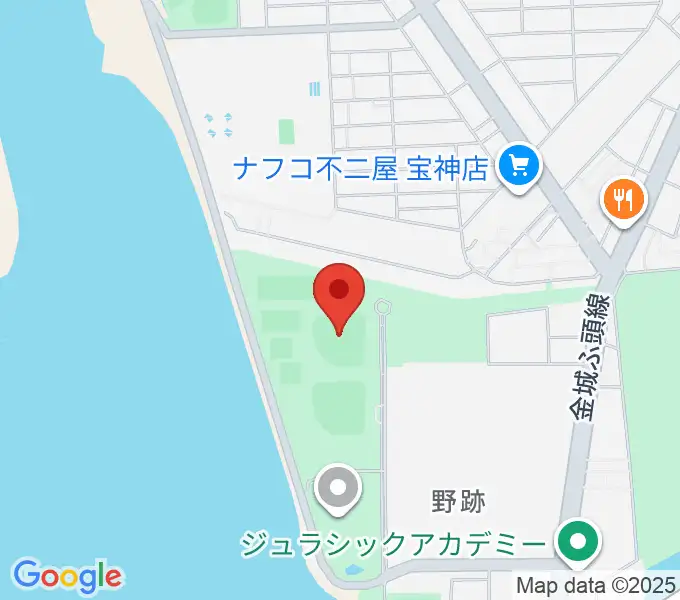 稲永公園野球場の地図