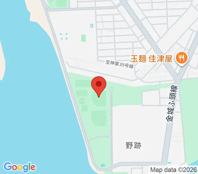 稲永公園野球場の地図