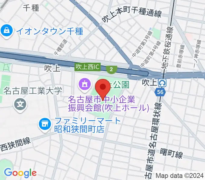 吹上公園野球場の地図