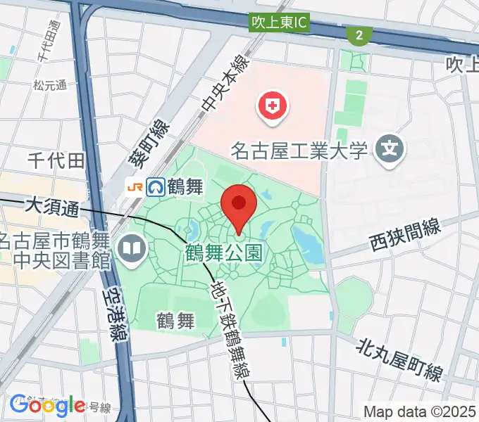 鶴舞公園奏楽堂の地図