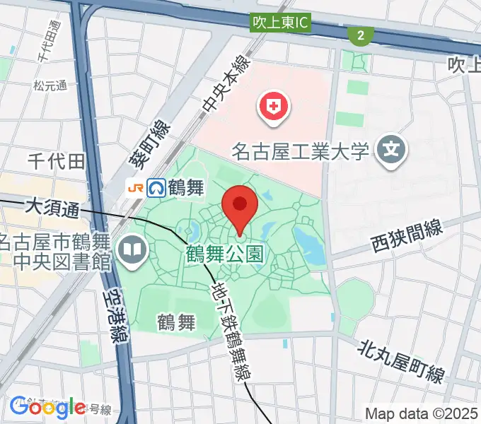 鶴舞公園奏楽堂の地図