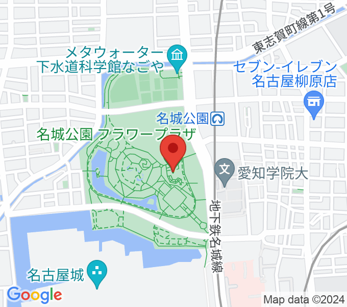 名城公園フラワープラザの場所