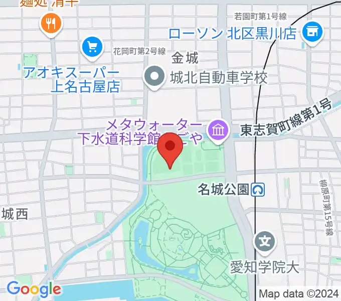 名城公園野球場の地図