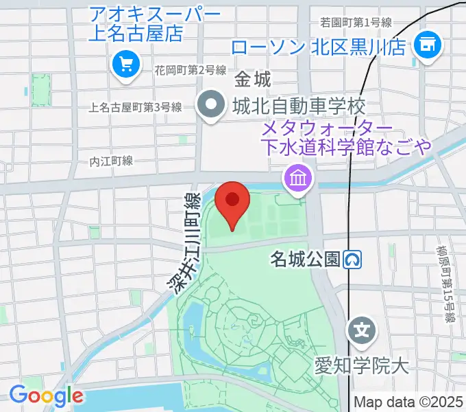名城公園野球場の地図