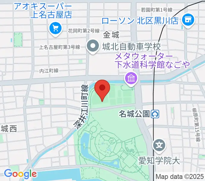 名城公園野球場の地図
