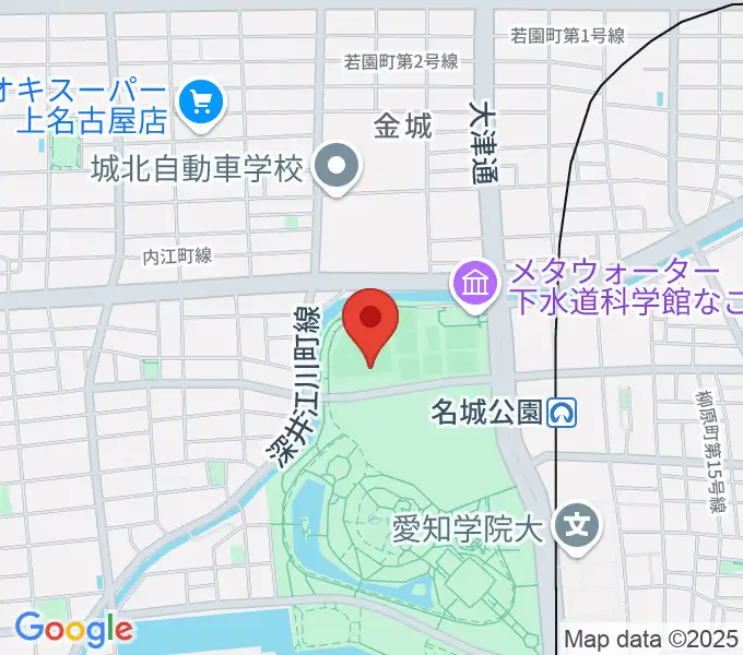 名城公園野球場の地図