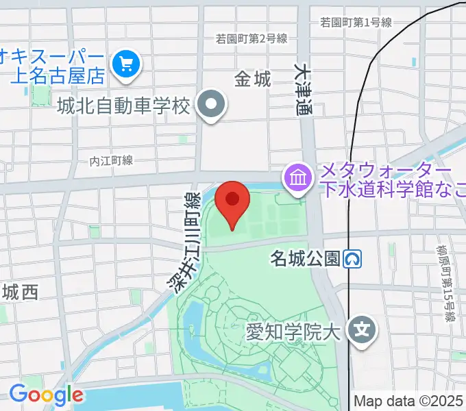 名城公園野球場の地図