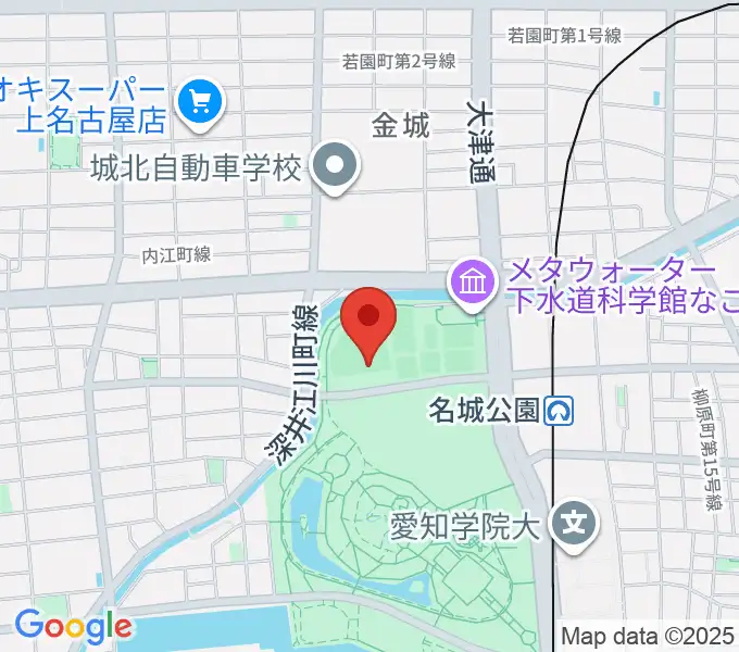 名城公園野球場の地図
