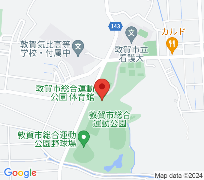 敦賀市総合運動公園体育館の場所