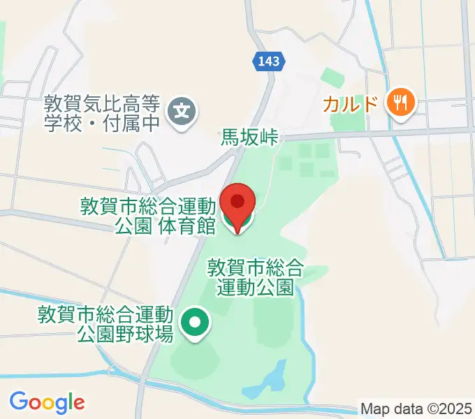 敦賀市総合運動公園体育館の地図