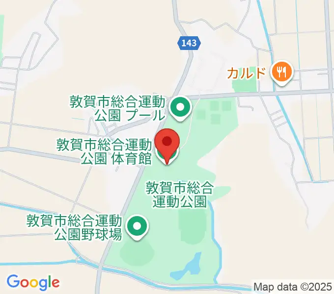 敦賀市総合運動公園体育館の地図