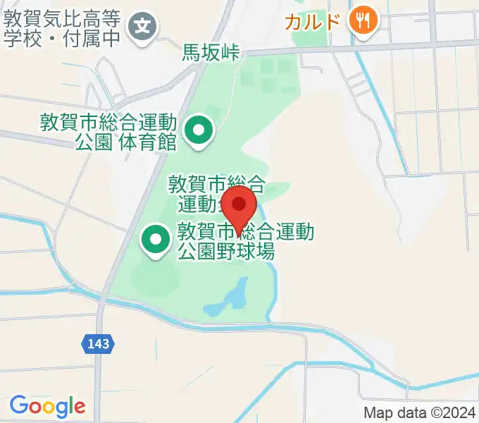 敦賀市総合運動公園陸上競技場の地図