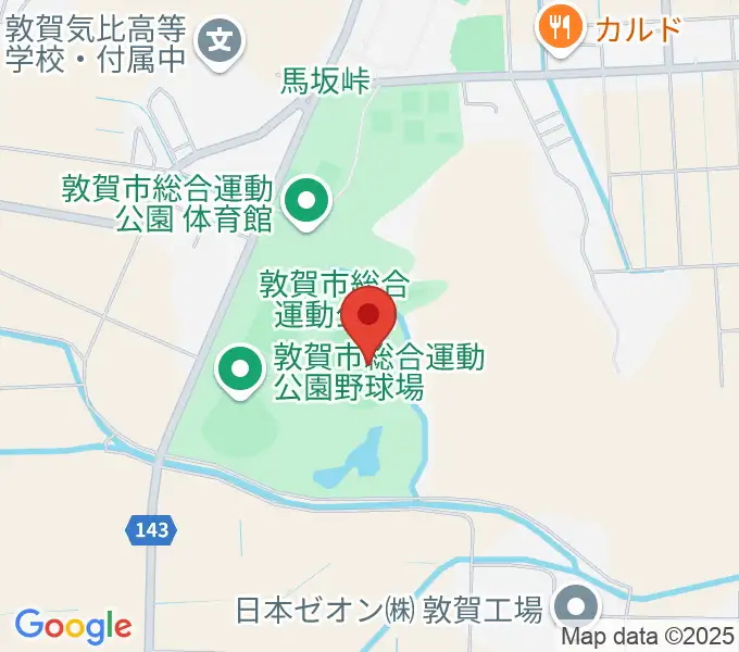 敦賀市総合運動公園陸上競技場の地図