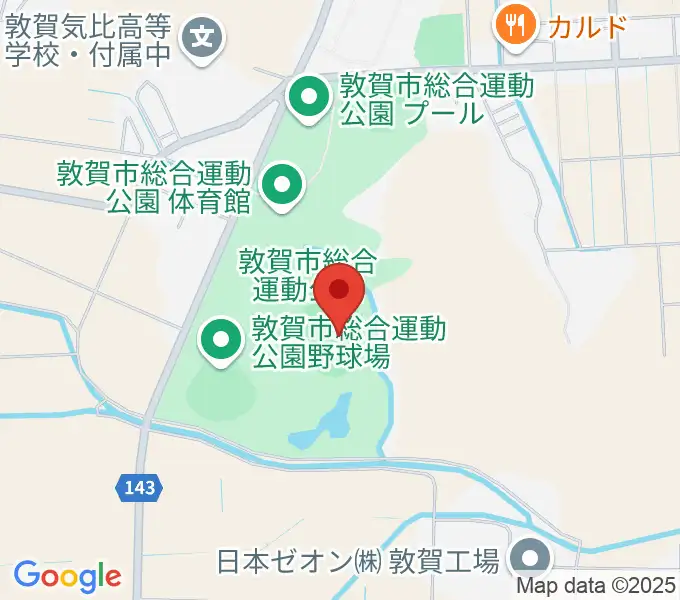 敦賀市総合運動公園陸上競技場の地図