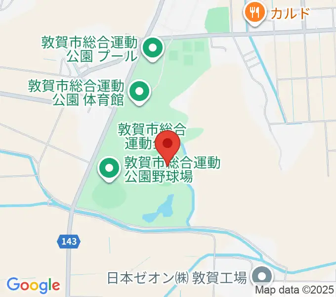 敦賀市総合運動公園陸上競技場の地図