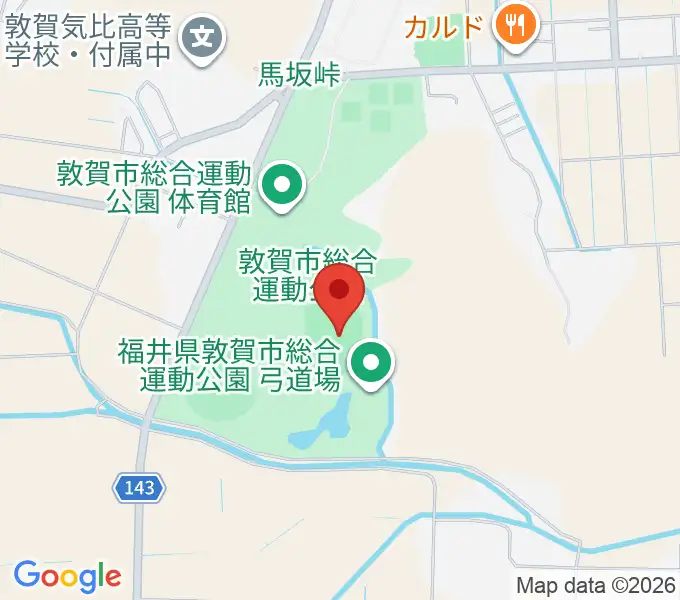 敦賀市総合運動公園陸上競技場の地図
