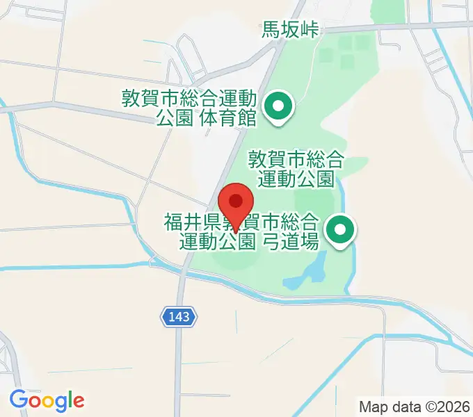 敦賀市総合運動公園野球場の地図