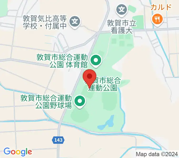 敦賀市総合運動公園多目的広場の地図