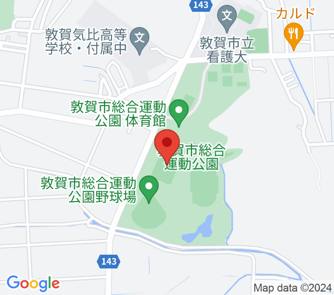 敦賀市総合運動公園多目的広場の場所