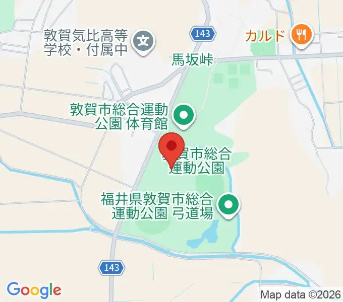敦賀市総合運動公園多目的広場の地図