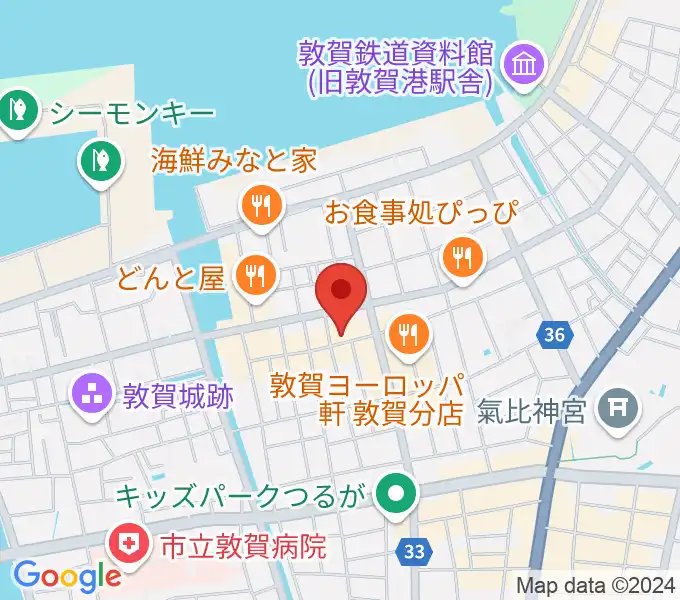 敦賀市立博物館の地図