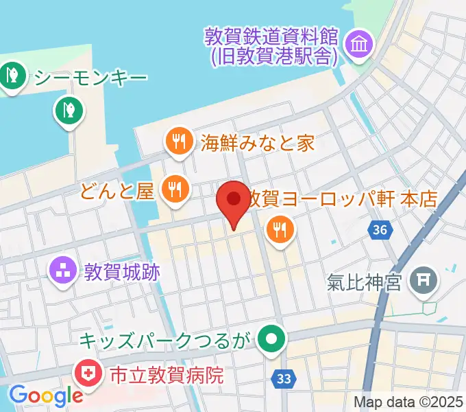 敦賀市立博物館の地図