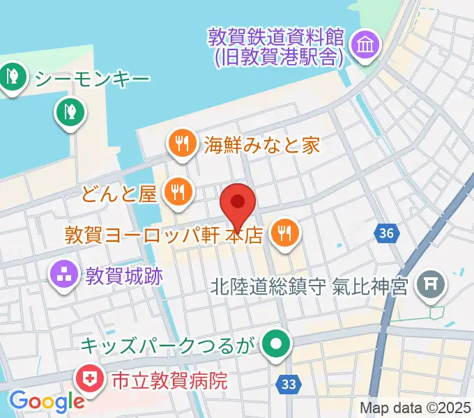 敦賀市立博物館の地図