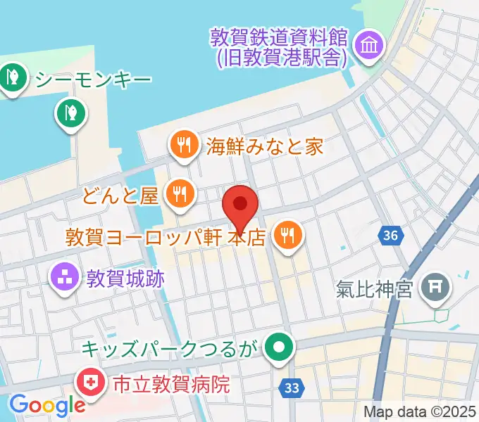 敦賀市立博物館の地図