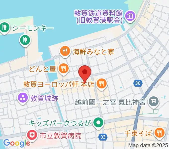 敦賀市立博物館の地図
