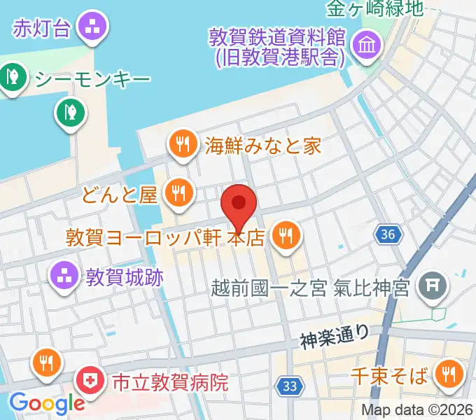 敦賀市立博物館の地図