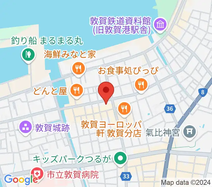 みなとつるが山車会館の地図